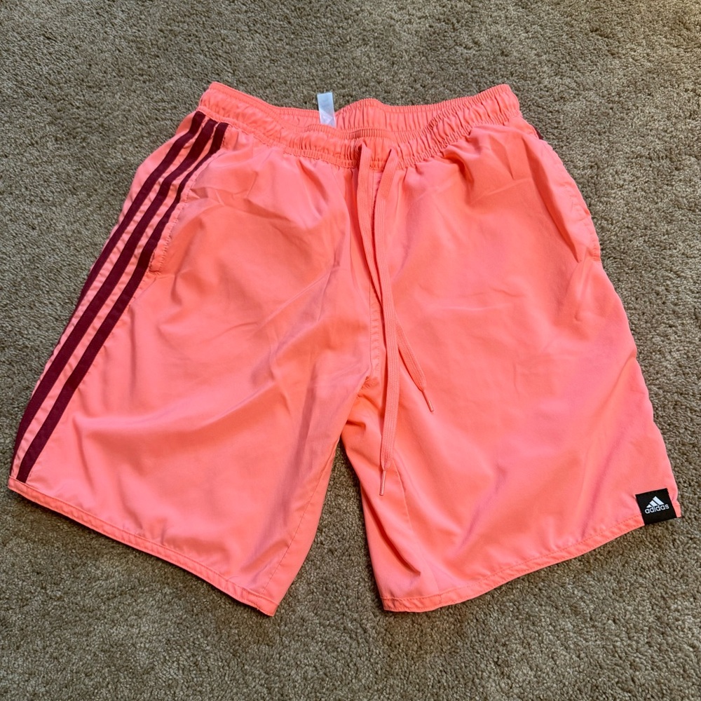 Adidas Men's bright Pink Swim Trunks -size M